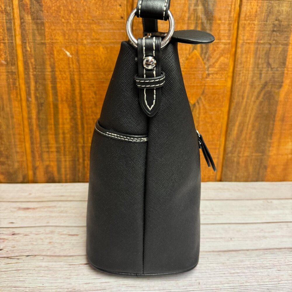 GIANI BERNINI Saffiano Faux Leather Medium Hobo Bag - Picture 3 of 6